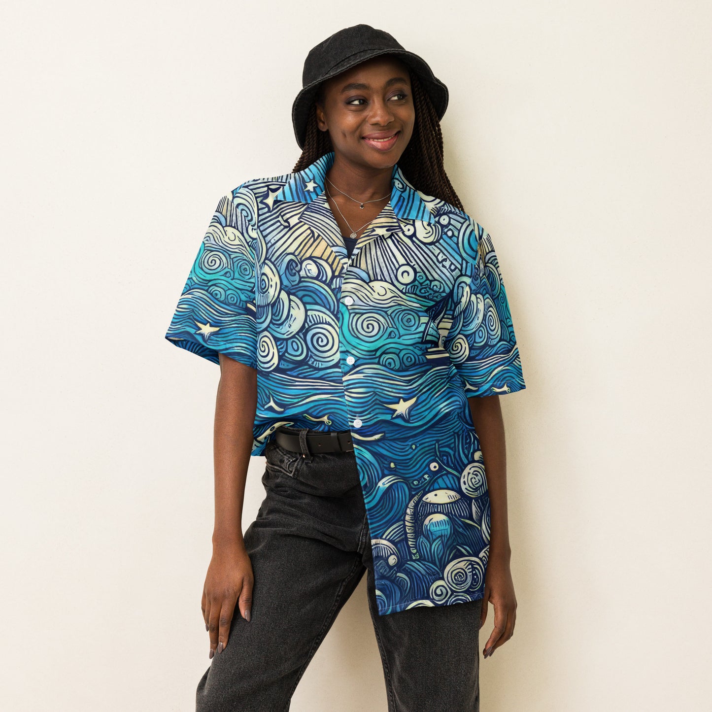 Under the sea - Unisex button shirt